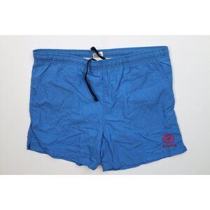 Vintage 80s 90s Gotcha Surfing Mens XL Spell Out Lined Shorts Swim Trunks Blue